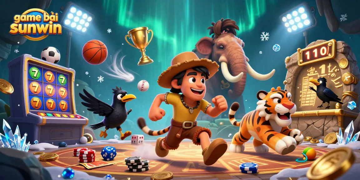 Experience thrilling gameplay in game bài sunwin at this vibrant casino illustration.