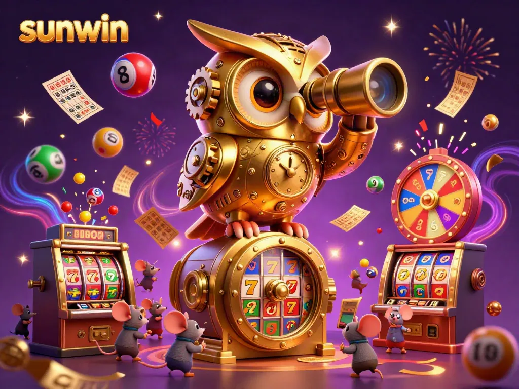 Engage with the sunwin gaming platform through lively slot machines, vibrant colors, and excitement.