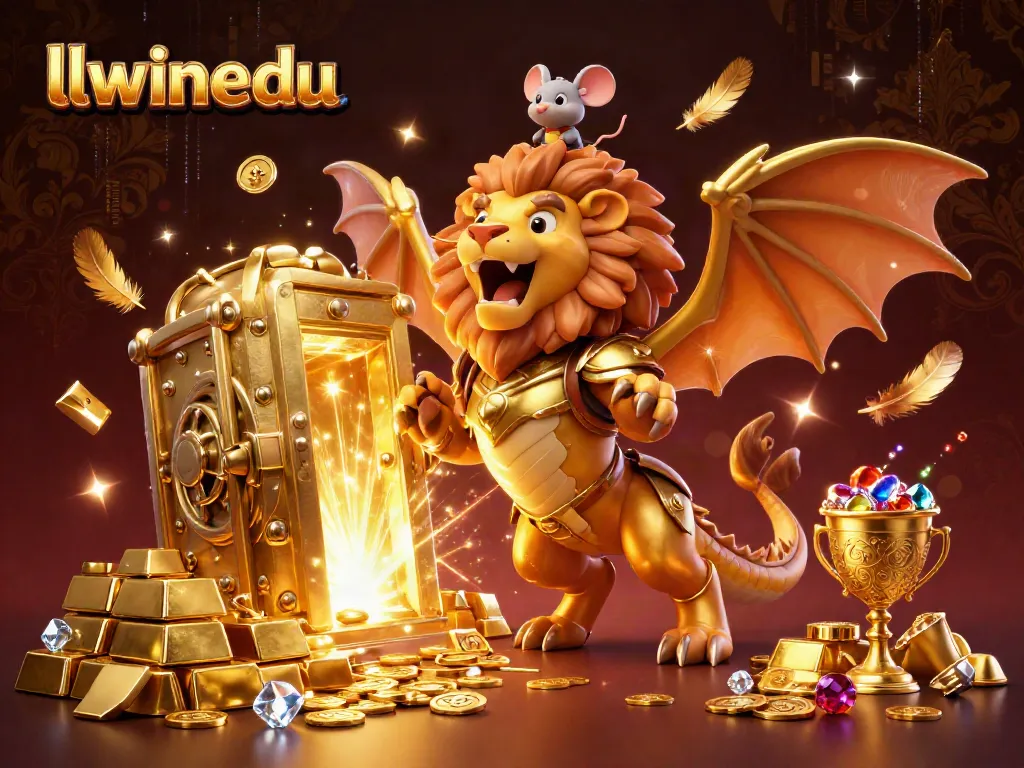 Experience excitement with LLWIN's casino treasures, featuring golden symbols and vibrant gameplay.