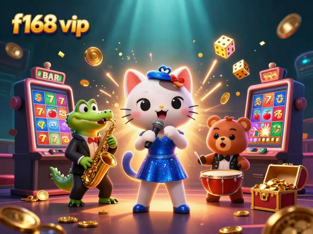 Experience exhilarating moments at f168 vip with an entertaining casino scene featuring lively characters.