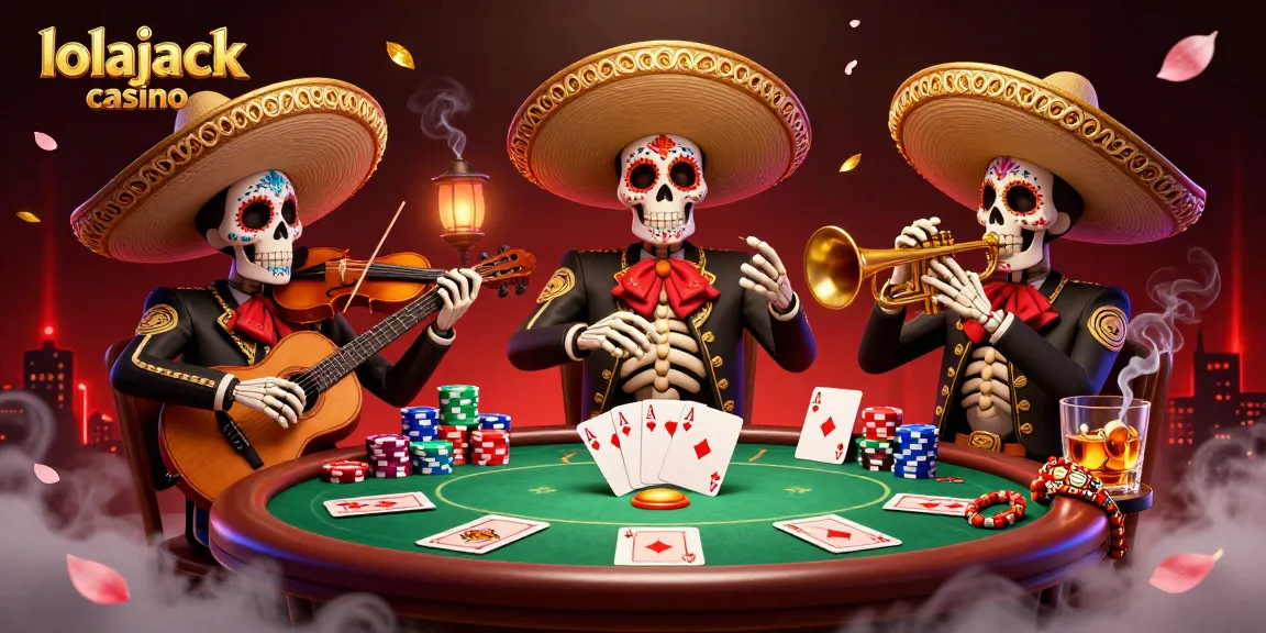 Experience the thrill of lolajack casino with vibrant 3D characters and casino elements in action.