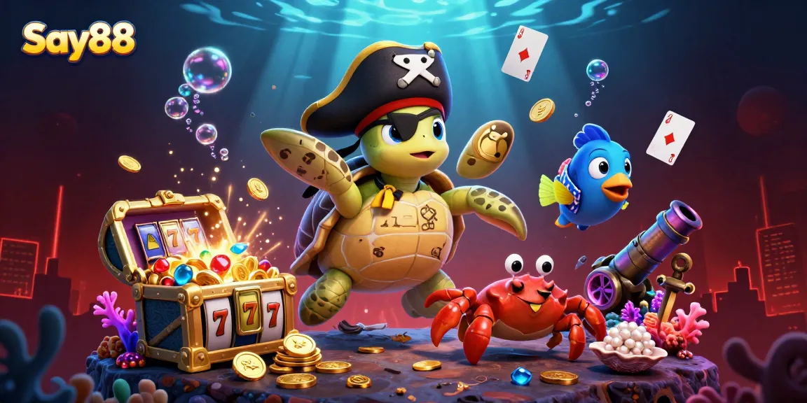 Engage with Say88's thrilling slots and treasure hunts in an exciting 3D underwater casino adventure.